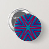 Star Red en Blue Geometric Ronde Button 5,7 Cm (Voorkant /achterkant)