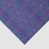 Star Red en Blue Geometric Tissuepapier (Detail)