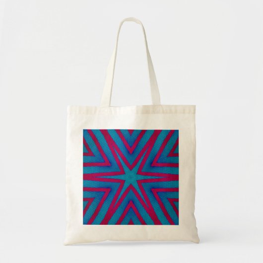 Star Red en Blue Geometric Tote Bag (Voorkant)