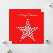 Star Red Greetings Card