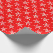 Star Red Wrapping Paper Cadeaupapier (Hoek)