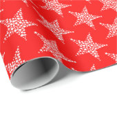 Star Red Wrapping Paper Cadeaupapier (Rol Hoek)