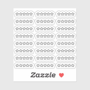 Star Review Boek Film Beoordeling Blank Planner Sticker