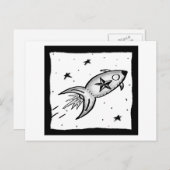 Star Rocketship - en Briefkaart (Voorkant / Achterkant)