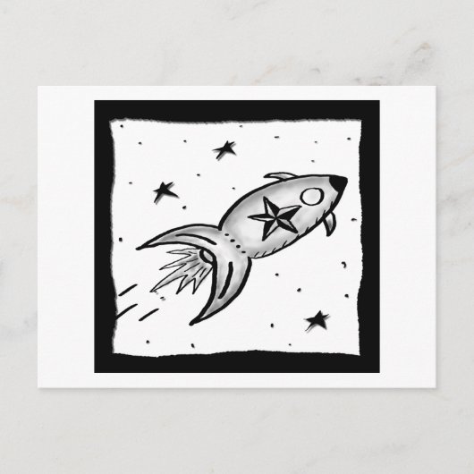 Star Rocketship - en Briefkaart (Voorkant)