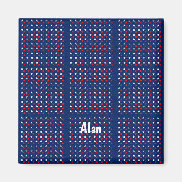 Star Rood Wit/Blauw Magneet