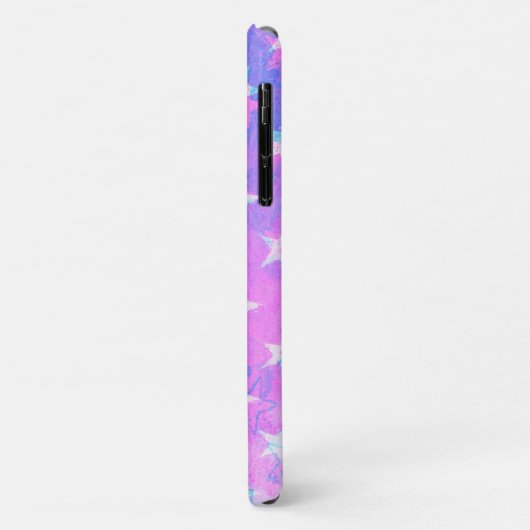 Star Roze Blauw Art Telefoon Case (Achterkant/links)