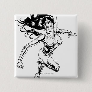 Star Sapphire 3 Vierkante Button 5,1 Cm