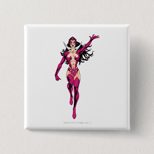 Star Sapphire 4 Vierkante Button 5,1 Cm (Voorkant)