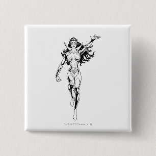 Star Sapphire 6 Vierkante Button 5,1 Cm