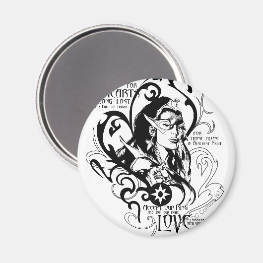 Star Sapphire Graphic 2 Magneet (Voorkant / Achterkant)