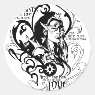 Star Sapphire Graphic 2 Ronde Sticker
