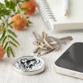 Star Sapphire Graphic 2 Sleutelhanger (Zijkant)