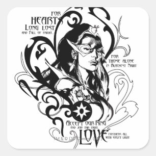 Star Sapphire Graphic 2 Vierkante Sticker