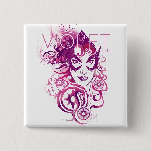 Star Sapphire Graphic 3 Vierkante Button 5,1 Cm (Voorkant)