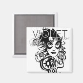 Star Sapphire Graphic 4 Magneet (Voorkant / Achterkant)