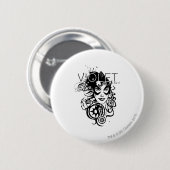 Star Sapphire Graphic 4 Ronde Button 5,7 Cm (Voorkant /achterkant)