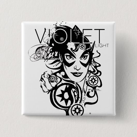 Star Sapphire Graphic 4 Vierkante Button 5,1 Cm (Voorkant)