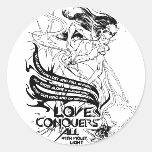 Star Sapphire Graphic 5 Ronde Sticker (Voorkant)