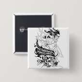 Star Sapphire Graphic 5 Vierkante Button 5,1 Cm (Voorkant /achterkant)