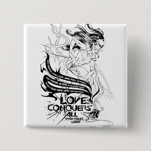 Star Sapphire Graphic 5 Vierkante Button 5,1 Cm (Voorkant)