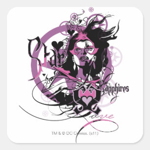 Star Sapphire Graphic 6 Vierkante Sticker