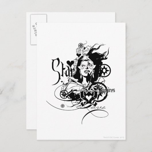 Star Sapphire Graphic 7 Briefkaart (Voorkant / Achterkant)