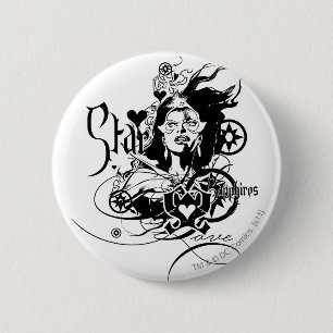 Star Sapphire Graphic 7 Ronde Button 5,7 Cm