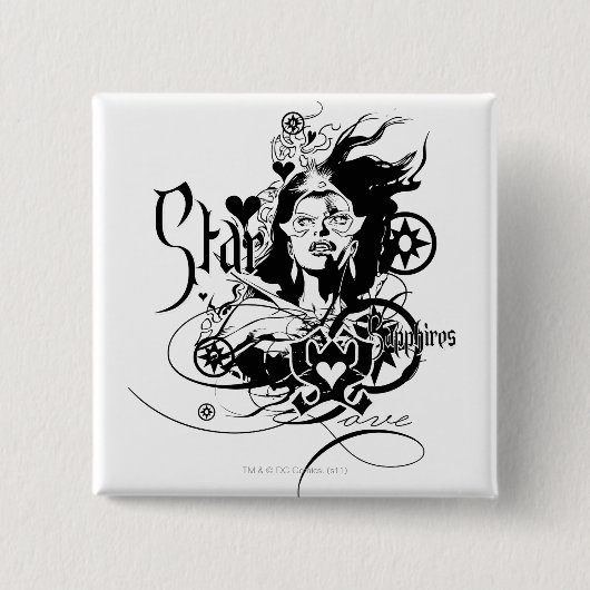 Star Sapphire Graphic 7 Vierkante Button 5,1 Cm (Voorkant)