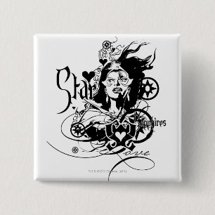 Star Sapphire Graphic 7 Vierkante Button 5,1 Cm