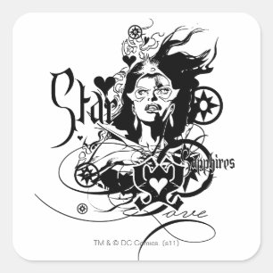 Star Sapphire Graphic 7 Vierkante Sticker