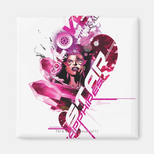 Star Sapphire Graphic 8 Magneet (Voorkant)