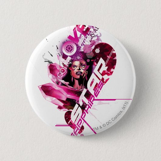 Star Sapphire Graphic 8 Ronde Button 5,7 Cm (Voorkant)
