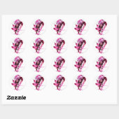 Star Sapphire Graphic 8 Ronde Sticker (Vel)