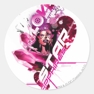 Star Sapphire Graphic 8 Ronde Sticker