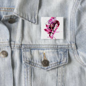 Star Sapphire Graphic 8 Vierkante Button 5,1 Cm (In situ)