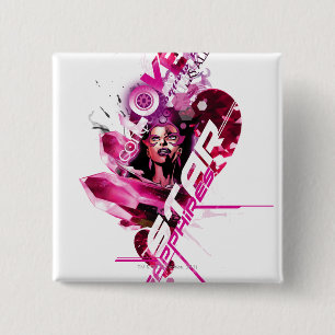 Star Sapphire Graphic 8 Vierkante Button 5,1 Cm