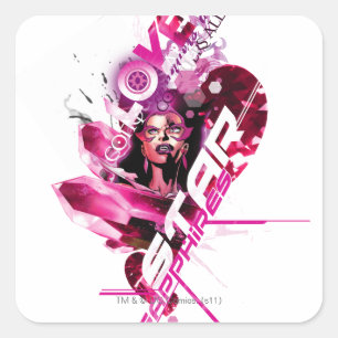 Star Sapphire Graphic 8 Vierkante Sticker
