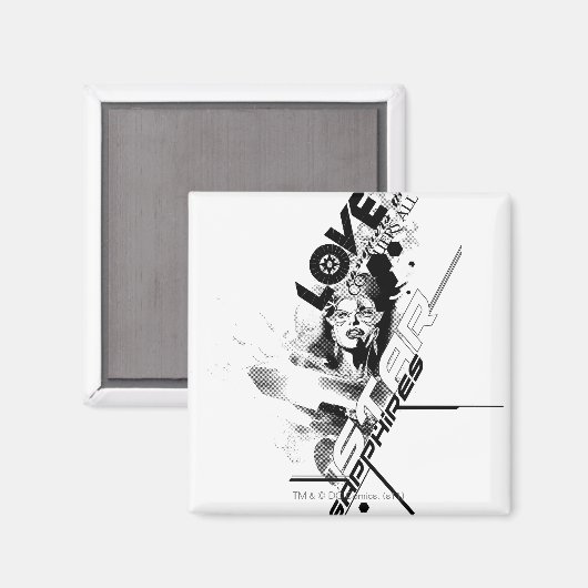 Star Sapphire Graphic 9 Magneet (Voorkant / Achterkant)