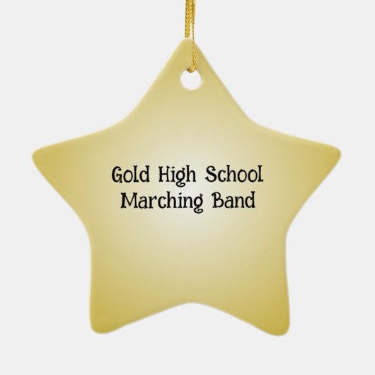 Star Saxophone Player Gepersonaliseerd Ornament (Achterkant)