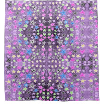 Star Scribble Pastel Douchegordijn