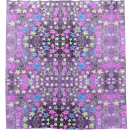 Star Scribble Pastel Douchegordijn