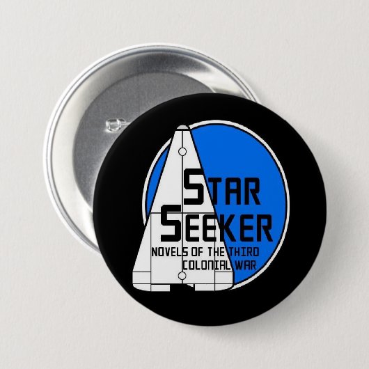 Star Seeker Blue Logo Button - 3 inch (Voorkant /achterkant)