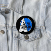 Star Seeker Blue Logo Button - 3 inch (In situ)