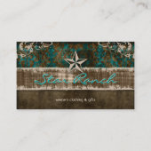 Star Shabby Suede Rustic Blauwgroen Brown H Visitekaartje