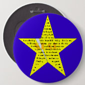 Star Shape Poem Badge Ronde Button 6,0 Cm (Voorkant /achterkant)