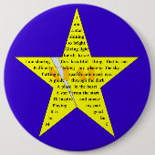 Star Shape Poem Badge Ronde Button 6,0 Cm (Voorkant)
