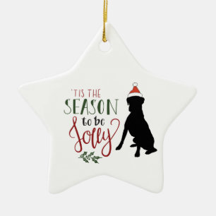 Star Shaped Boxer Dog kerstversiering Keramisch Ornament