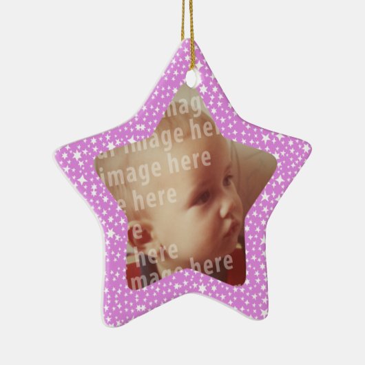 Star Shaped Photo Lijst Keramisch Ornament (Rechts)