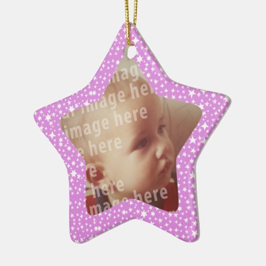 Star Shaped Photo Lijst Keramisch Ornament (Links)
